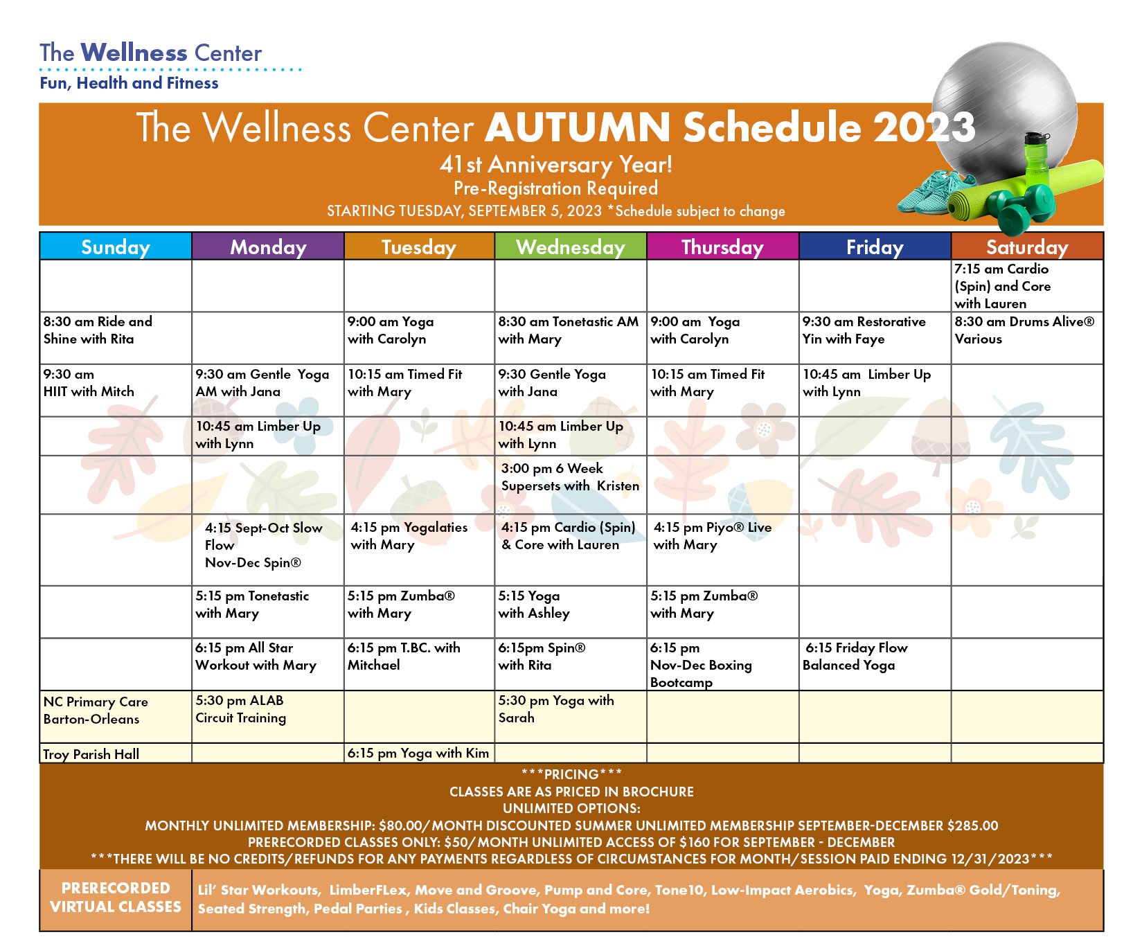 wellness tab fall 2023